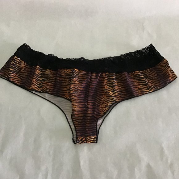 Other - Sexy tiger print w/black lace panties size 1X (plus size)